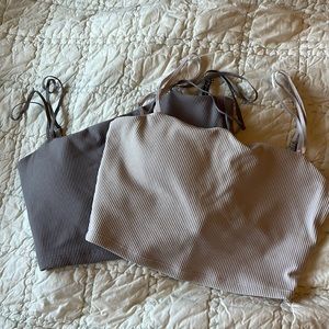 2 BuffBunny crop sports bras in excellent condition